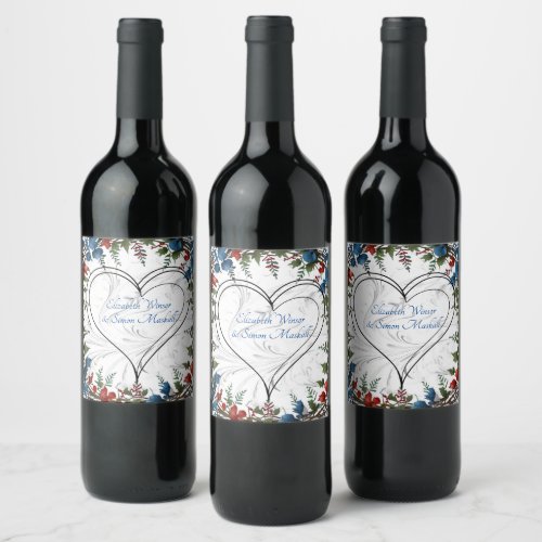 Beautifulelegant  whimsical wedding themed decor wine label