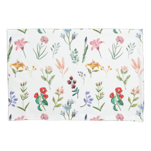 Beautiful & Elegant Wildflower Botanical Pillow Case