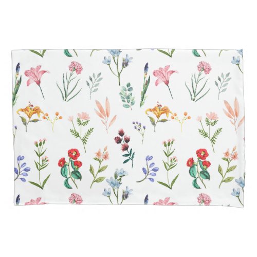 Beautiful  Elegant Wildflower Botanical  Pillow Case
