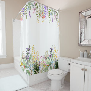 Beautiful & Elegant Wildflower Shower Curtain