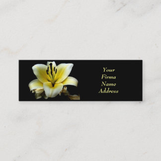 Beautiful Elegant Yellow on Black Flower Mini Business Card