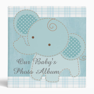 Beautiful Elephant Baby Shower Custom Photo Album Binder