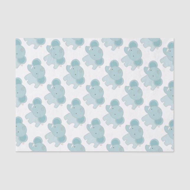 Beautiful Elephant Baby Shower Custom Tissue Paper (Front)