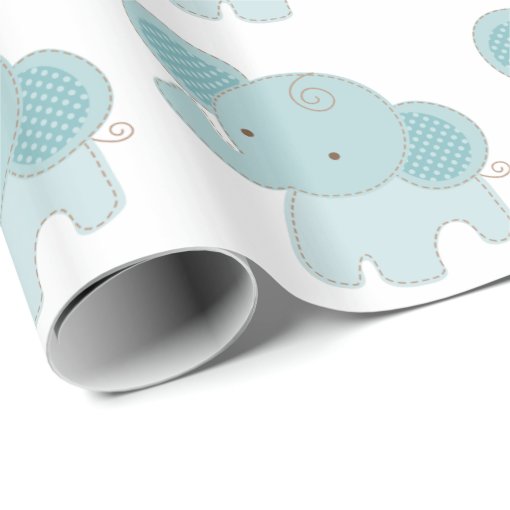 Beautiful Elephant Baby Shower Wrapping Paper Zazzle
