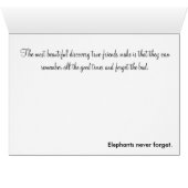 Beautiful Elephant Card (Inside Horizontal (Bottom))