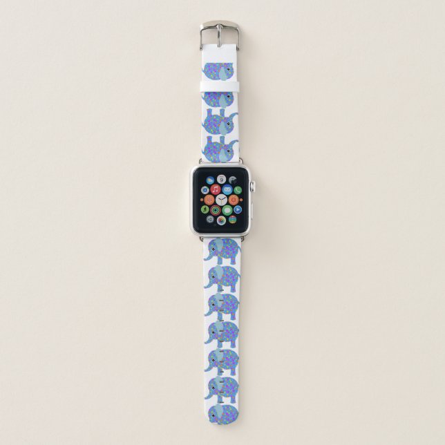 Beautiful  elephant design apple watch band (Front)
