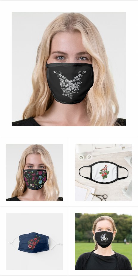 Beautiful Embroidered Face Masks