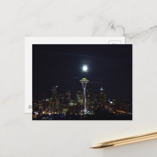 Beautiful Emerald City Seattle Space Needle Postca Postcard