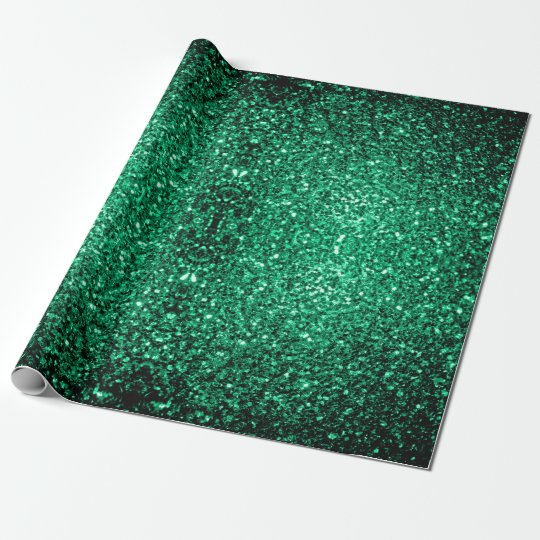 Beautiful Emerald Green sparkles v2 Wrapping Paper