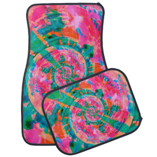 beautiful emotional paint-like illustration abstra car floor mat