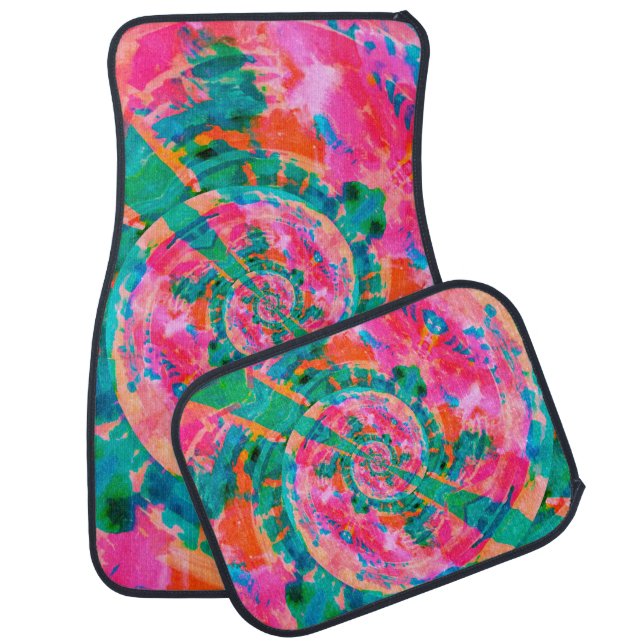 beautiful emotional paint-like illustration abstra car floor mat (Set)