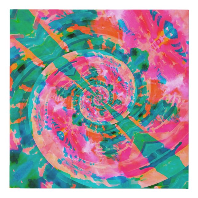 beautiful emotional paint-like illustration abstra faux canvas print (Front)