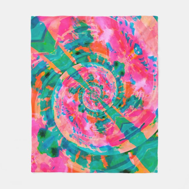 beautiful emotional paint-like illustration abstra fleece blanket (Front)