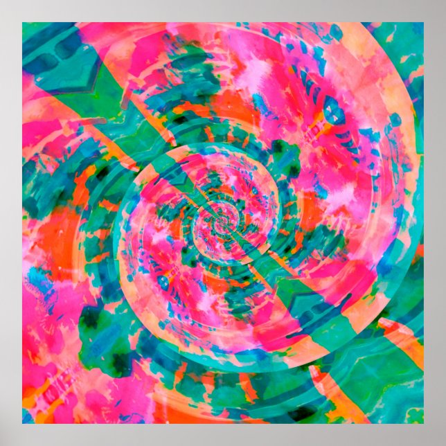 beautiful emotional paint-like illustration abstra poster (Front)