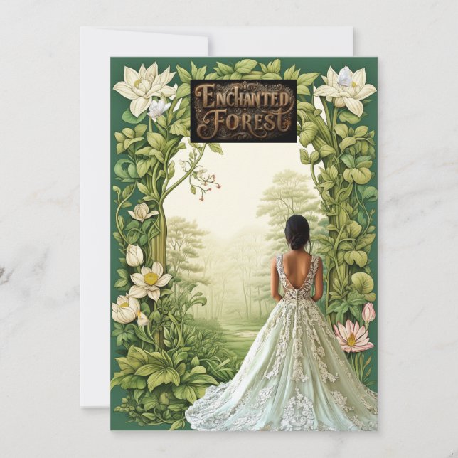 Beautiful Enchanted Forest Sweet 16   Invitation (Front)