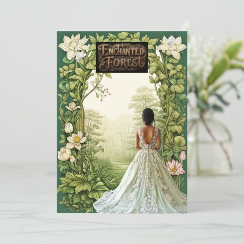 Beautiful Enchanted Forest Sweet 16   Invitation