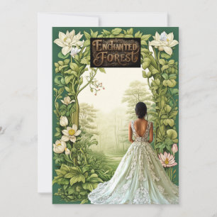 Beautiful Enchanted Forest Sweet 16 Invitation