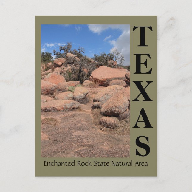 Beautiful Enchanted Rock State Natural Area Postcard (Front)