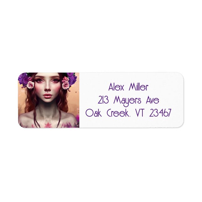 Beautiful Enchantress Fantasy AI Art Label (Front)