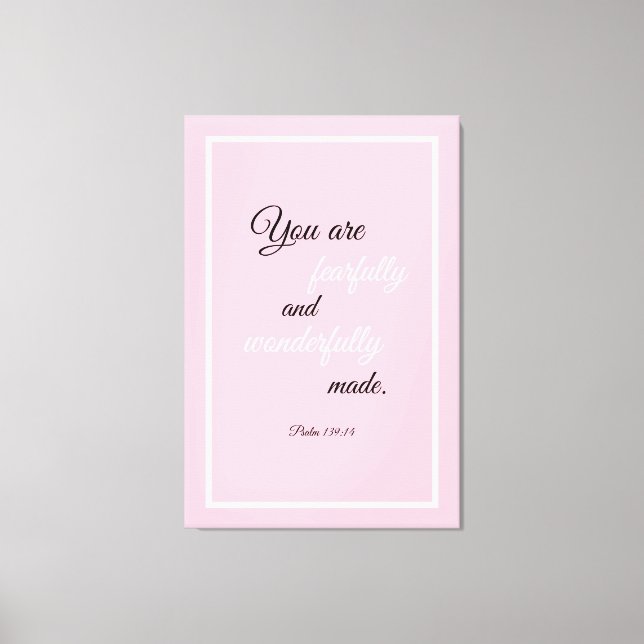 Beautiful Encouraging Scripture Bible Quote Canvas Print (Front)