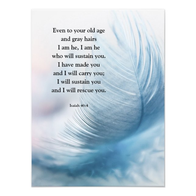Beautiful Encouraging Scripture Bible Verse Isaiah Photo Print (Front)