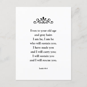Beautiful Encouraging Scripture Bible Verse Isaiah Postcard