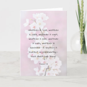 Beautiful Encouraging Scripture Bible Verse Quote Card