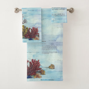 Beautiful Endangered Underwater Coral Reef Bath Towel Set