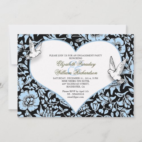 beautiful engagement party custom invitations