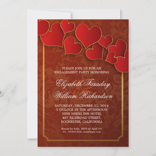 beautiful engagement party invitations (Front)