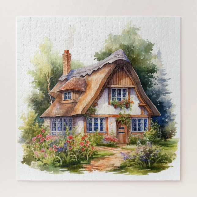 Beautiful English Cottage Jigsaw Puzzle (Vertical)