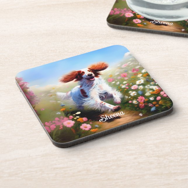 Beautiful English Setter Beverage Coaster (Left Side)