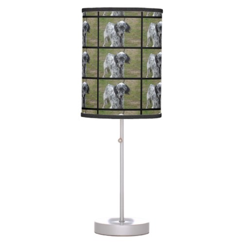 Beautiful English Setter Dog Table Lamp