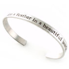 Beautiful Engraved Aluminum Cuff Bracelet