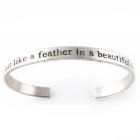 Beautiful Engraved Aluminum Cuff Bracelet