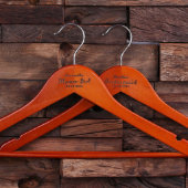 Beautiful Engraved Chestnut Wooden Keepsake Hanger (Front)