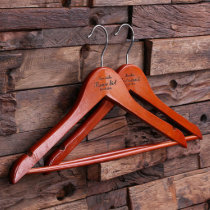 Beautiful Engraved Chestnut Wooden Keepsake Hanger