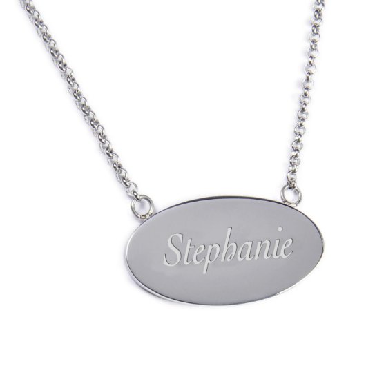 Beautiful Engraved Name Stainless Steel Pendant (Front)