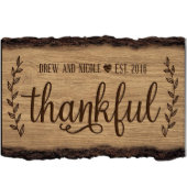 Beautiful Engraved Wooden Housewarming Family Sign (Front)