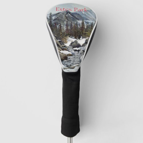 Beautiful Estes Park Colorado Winter Stream Golf Head Cover