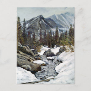 Beautiful Estes Park Colorado Winter Stream Postcard