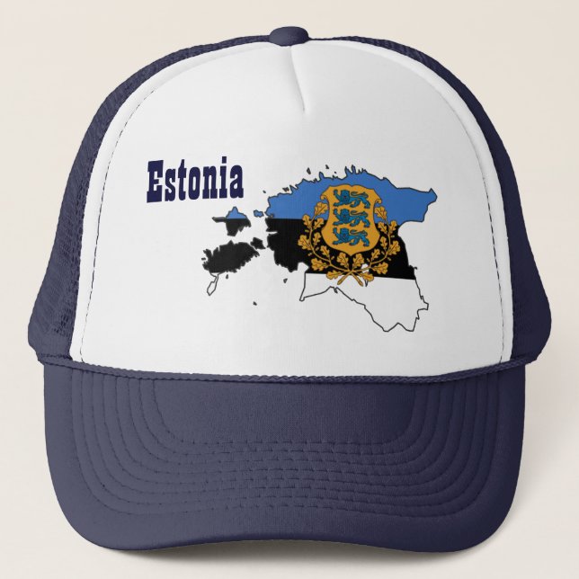 Beautiful Estonia Hat! Trucker Hat (Front)