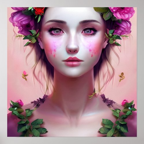 Beautiful Ethereal Enchanted Woman Fantasy Art Poster