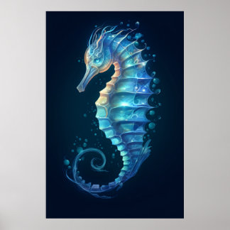 Beautiful Ethereal Seahorse Poster