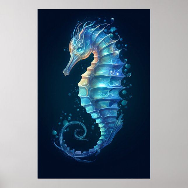 Beautiful Ethereal Seahorse Poster (Front)