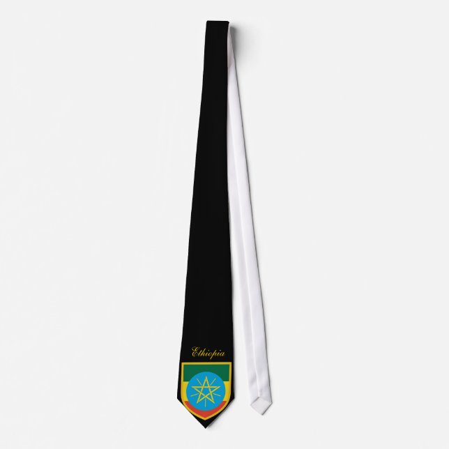 Beautiful Ethiopia Flag Neck Tie (Front)