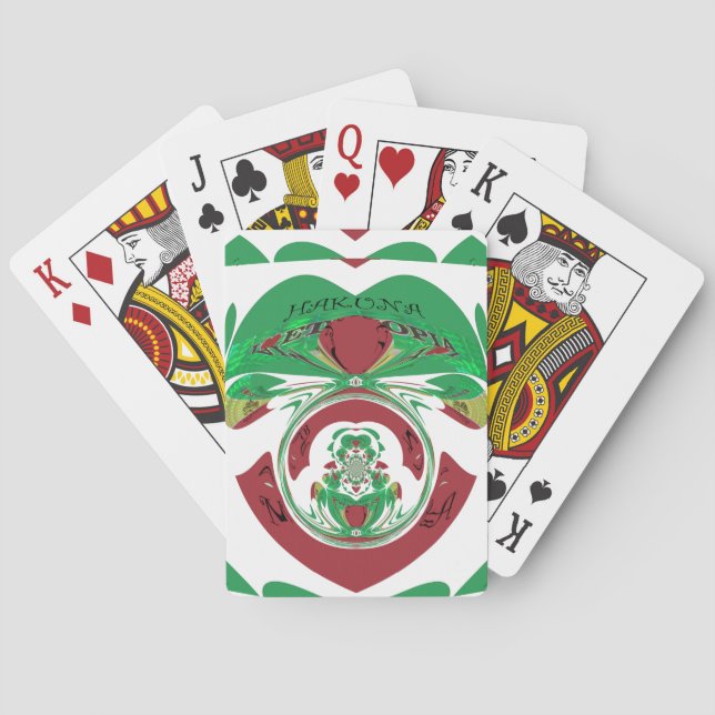 Beautiful Ethiopia Lovely Hakuna Matata I love Hea Poker Cards (Back)