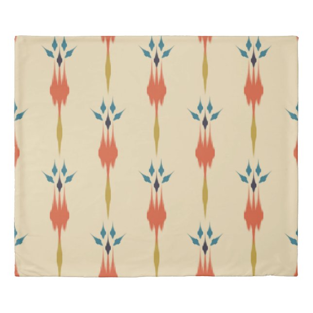 Beautiful Ethnic abstract ikat art. Seamless Kasur Duvet Cover (Front)