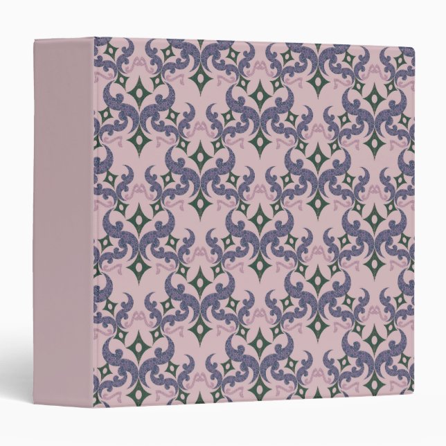 Beautiful ethnic Damascus pattern pointillism  3 Ring Binder (Front/Spine)