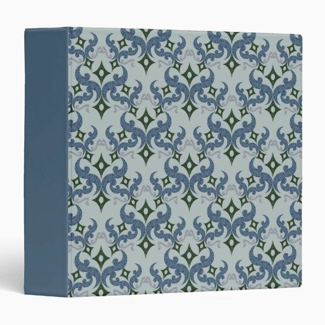 Beautiful ethnic Damascus pattern pointillism 3 Ring Binder (Front/Spine)